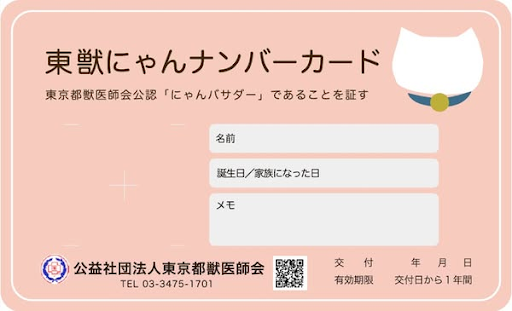 東獣にゃんナンバーカード
